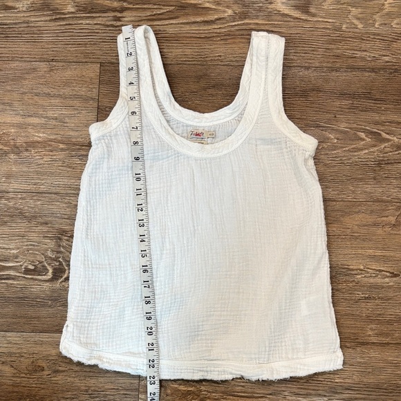 Faherty Organic Cotton Women's Size XS White Gauze Tank Top Relaxed Minimalist - Picture 14 of 14